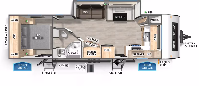 2025 Forest River Cherokee Grey Wolf Travel Trailer 27GH - Image 1