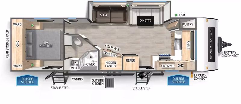 2027 Forest River Cherokee Grey Wolf Travel Trailer 27GH - Image 1